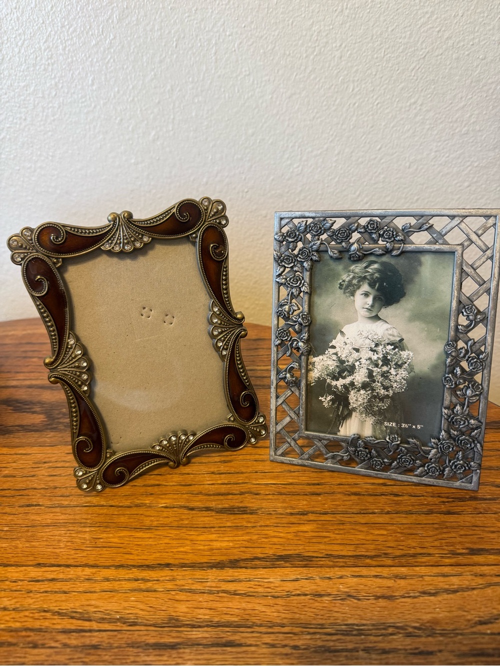 Set of two vintage photo frames
